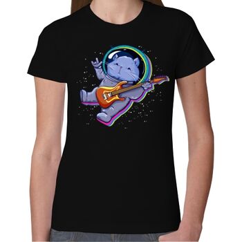 Γυναικείο T-Shirt Rockin Space Cat | T-Shirts & Hoodies στο Gadget Box