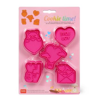 Love Cookie Cutters με στάμπες Σετ 5 τεμάχια | Στυλό - Χαρτικά - Σχολικά στο Gadget Box