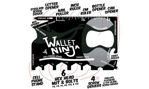 Πολυεργαλείο Wallet Ninja 18 σε 1 | Gadgets στο Gadget Box