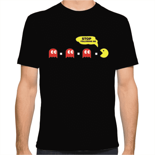 Stop Following me Pacman | T-Shirts στο Gadget Box