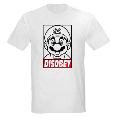 T-Shirt Super Mario Disobey | T-Shirts στο Gadget Box