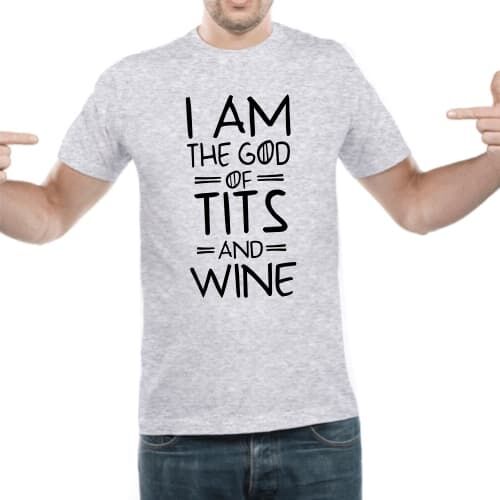 The god of tits and wine | T-Shirts στο Gadget Box