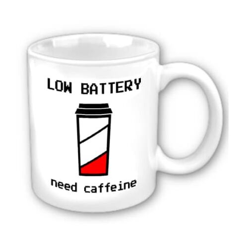 Κούπα Low Battery Need Caffeine | Κούπες στο Gadget Box