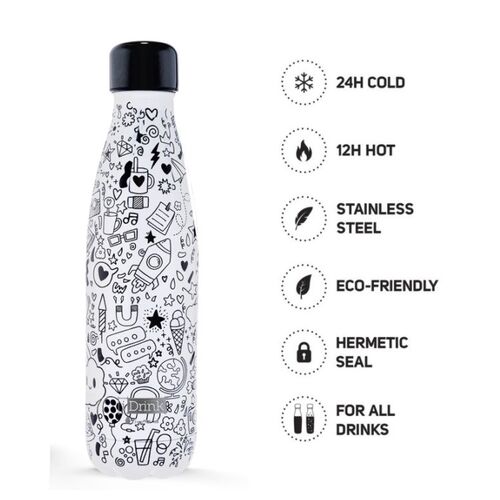 Μπουκάλι Θερμός για Ζεστό/Κρύο Doodles | Κούπες στο Gadget Box