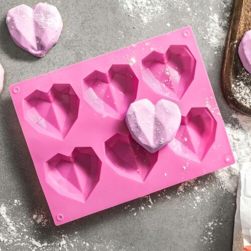 Καλούπι Σιλικόνης 3D Diamond Hearts Καρδιές | Gadgets στο Gadget Box