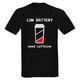 T-Shirt Low Battery Need Caffeine | T-Shirts στο Gadget Box